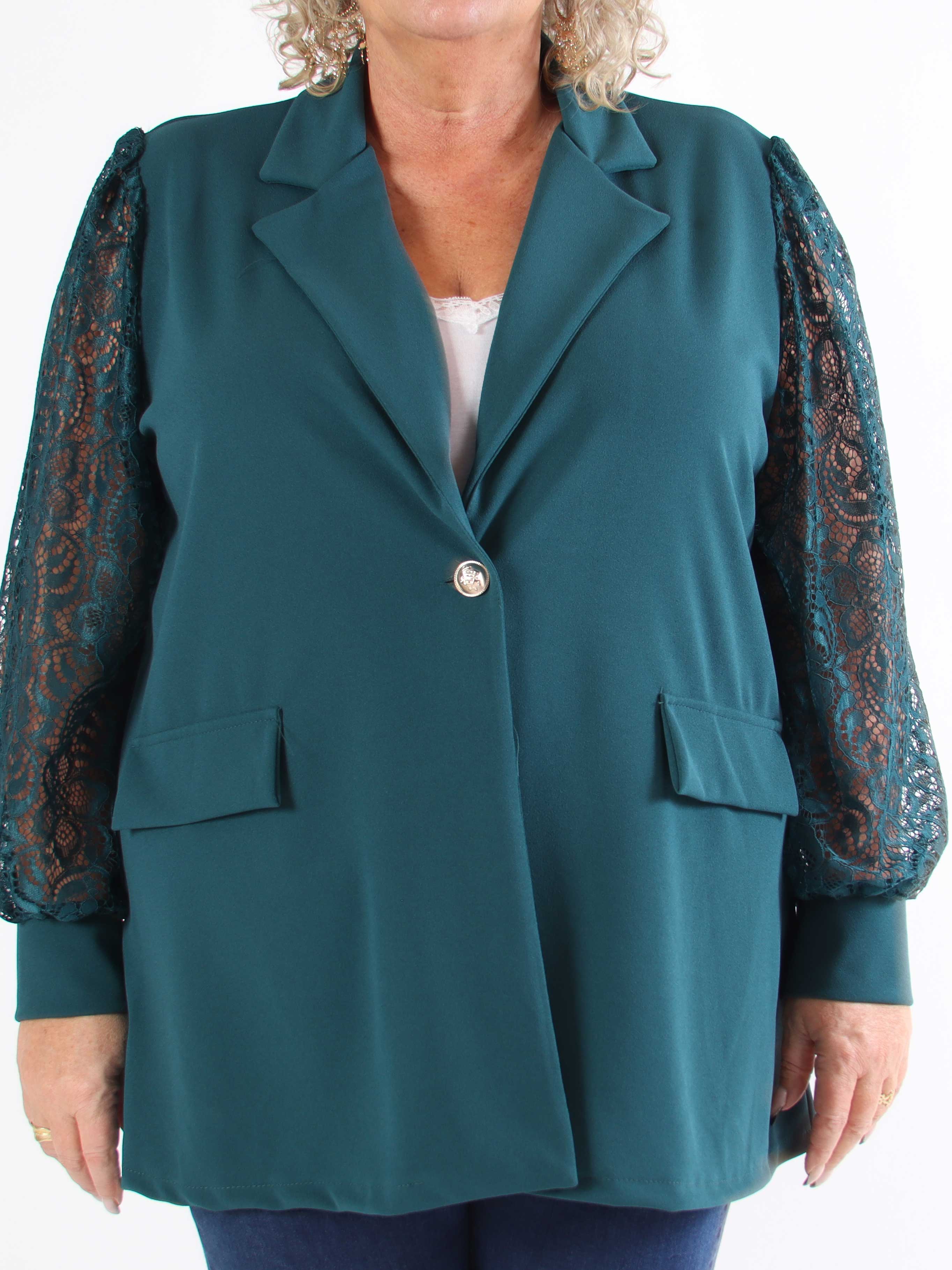 Kata Lace - Oversized blazer med ärmar i spets